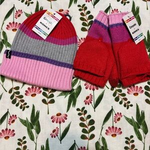 Crayola Vibrant Striped Beanie and Mittens Set